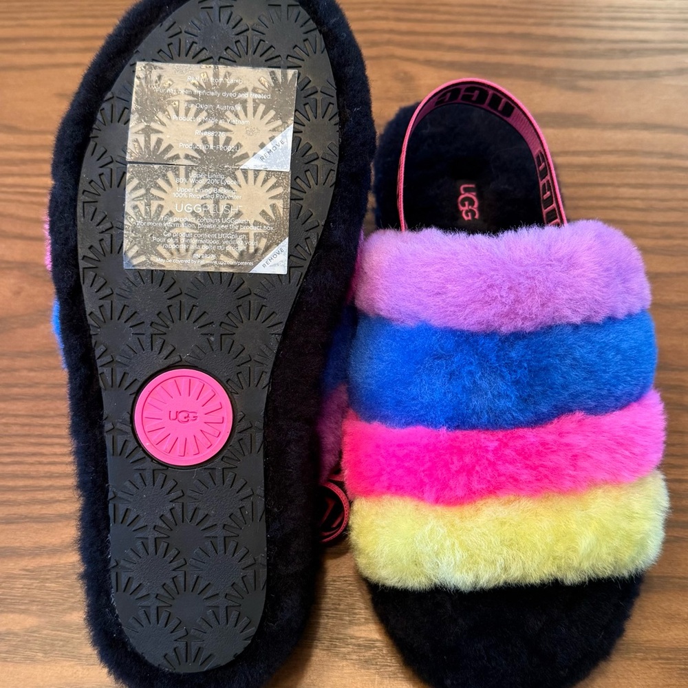 UGG Multicolor Fluffy Mules - Picture 3 of 3